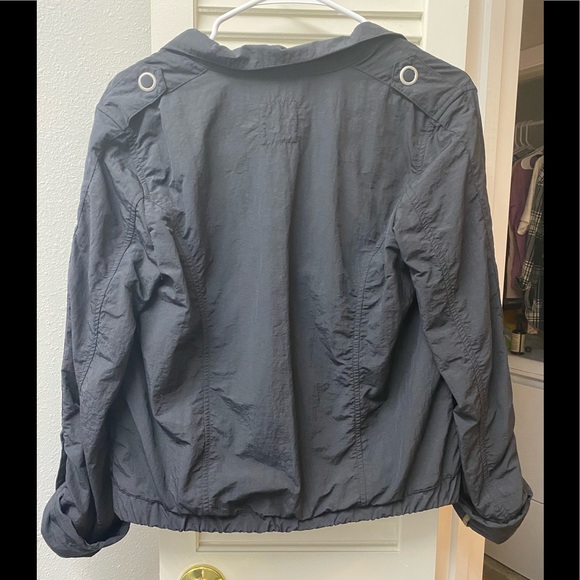 🖤🩶Old Navy • black nylon jacket • M • GUC - Picture 3 of 8